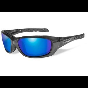 GRAVITY POL BLUE MIRROR LENS/BLACK CRYSTAL FRAME